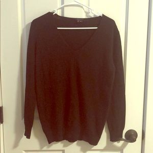 Theory V-neck long sleeve cashmere sweater